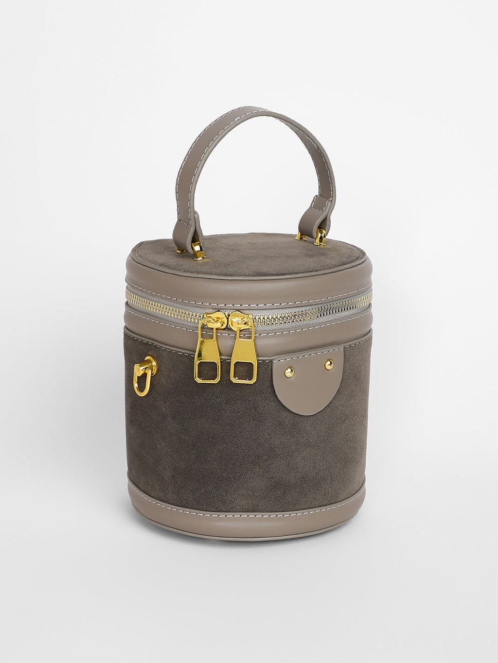 The Velvet Bucket Bag - Ash Grey