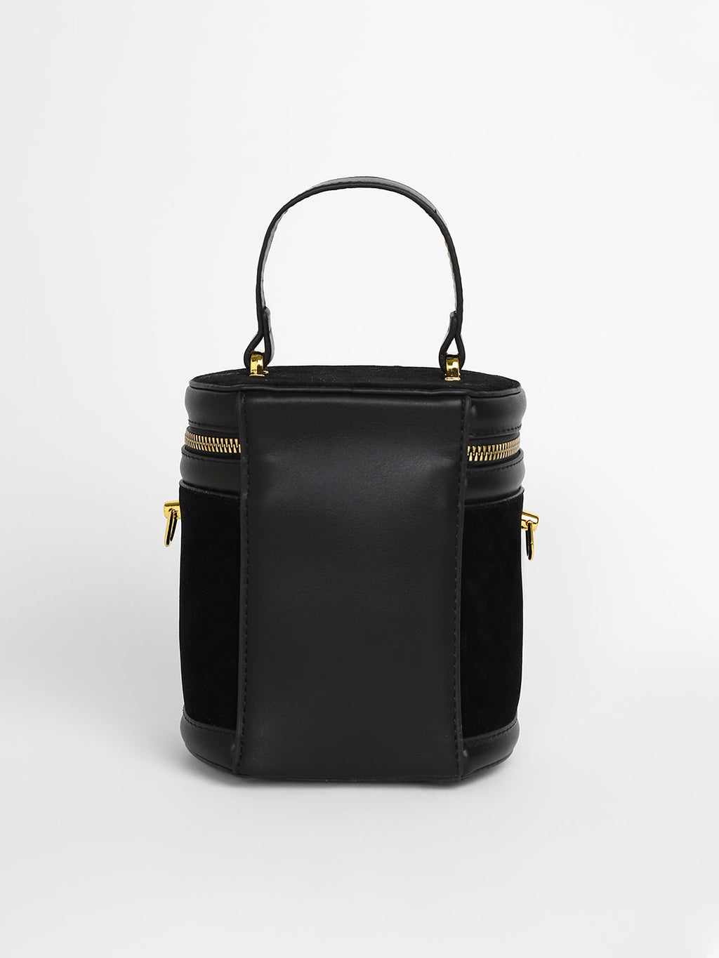The Velvet Bucket Bag - Midnight Black