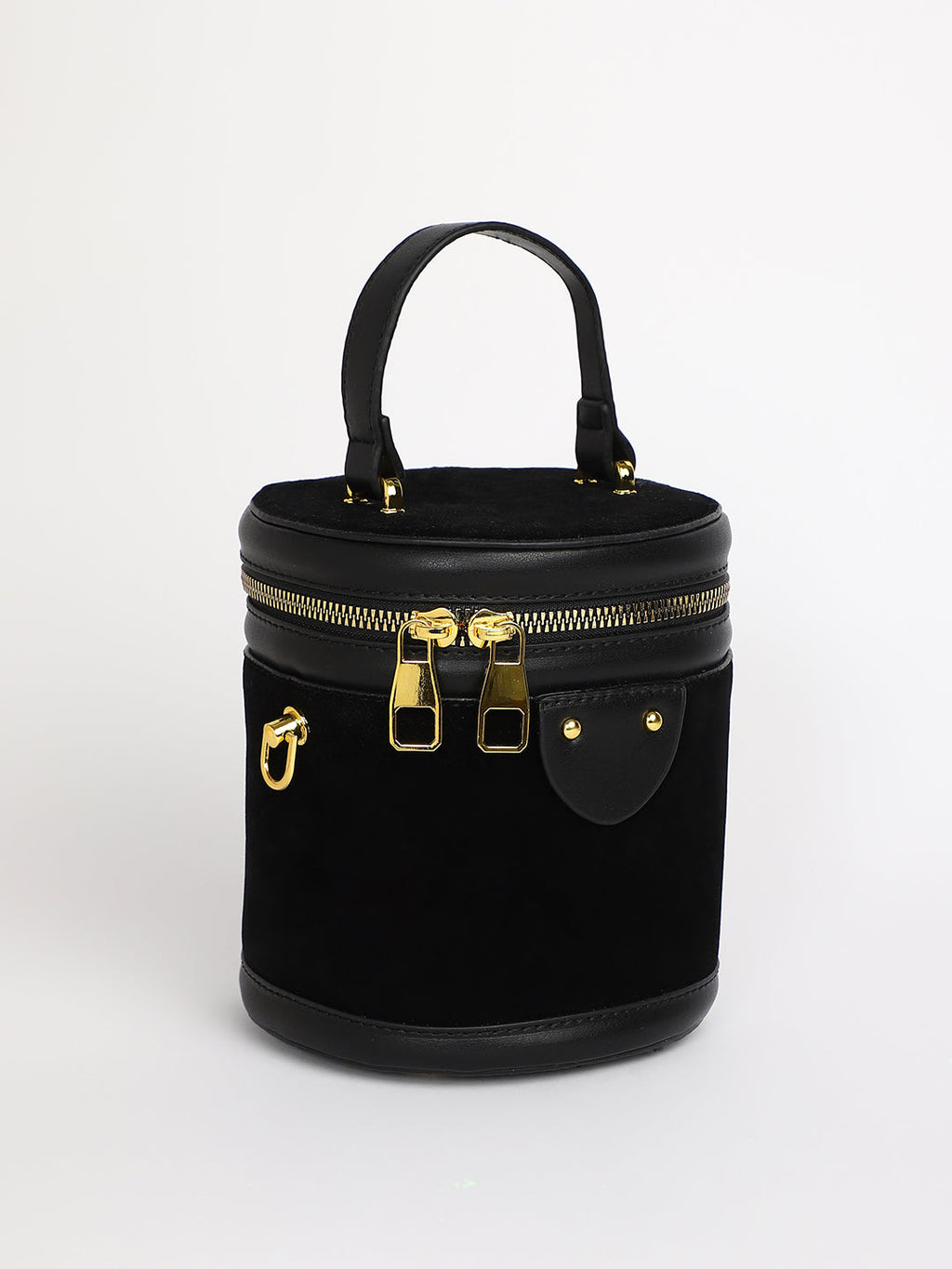 The Velvet Bucket Bag - Midnight Black