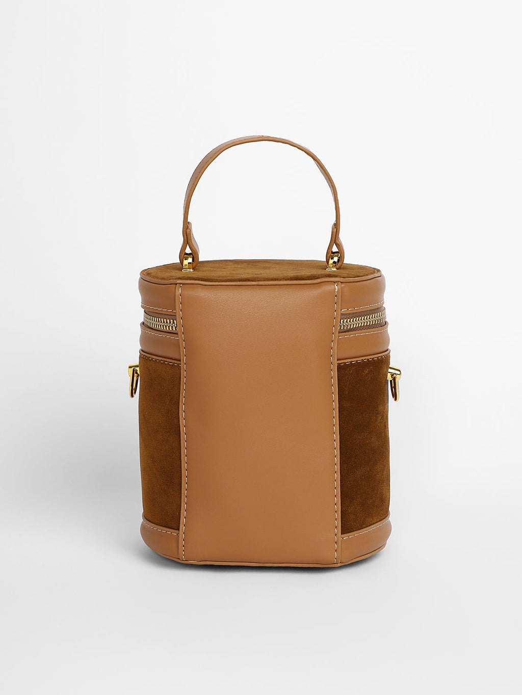 The Velvet Bucket Bag - Chocolate Brown