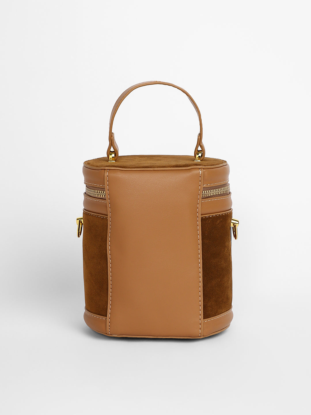 The Velvet Bucket Bag - Chocolate Brown