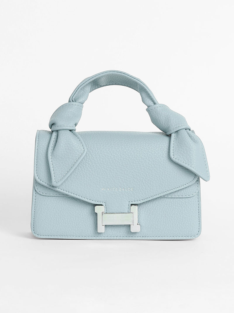 The Monogram Sash Hand Bag - Powder Blue