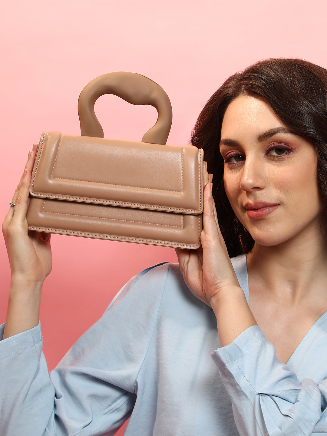 The Caldera Frost Hand Bag - Chocolate Brown