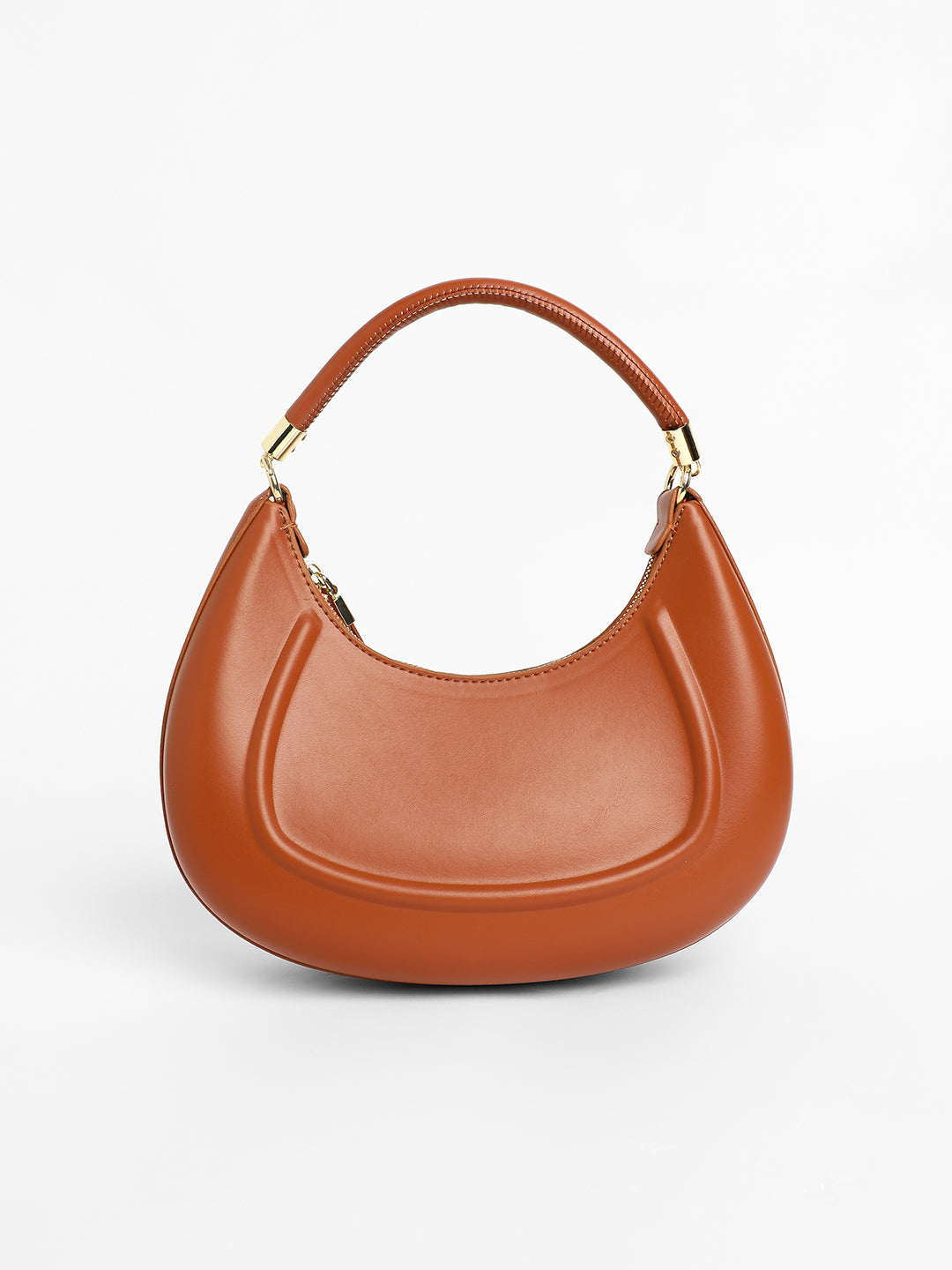 The Curve Hand Bag With Pouch - Chocolate Brown