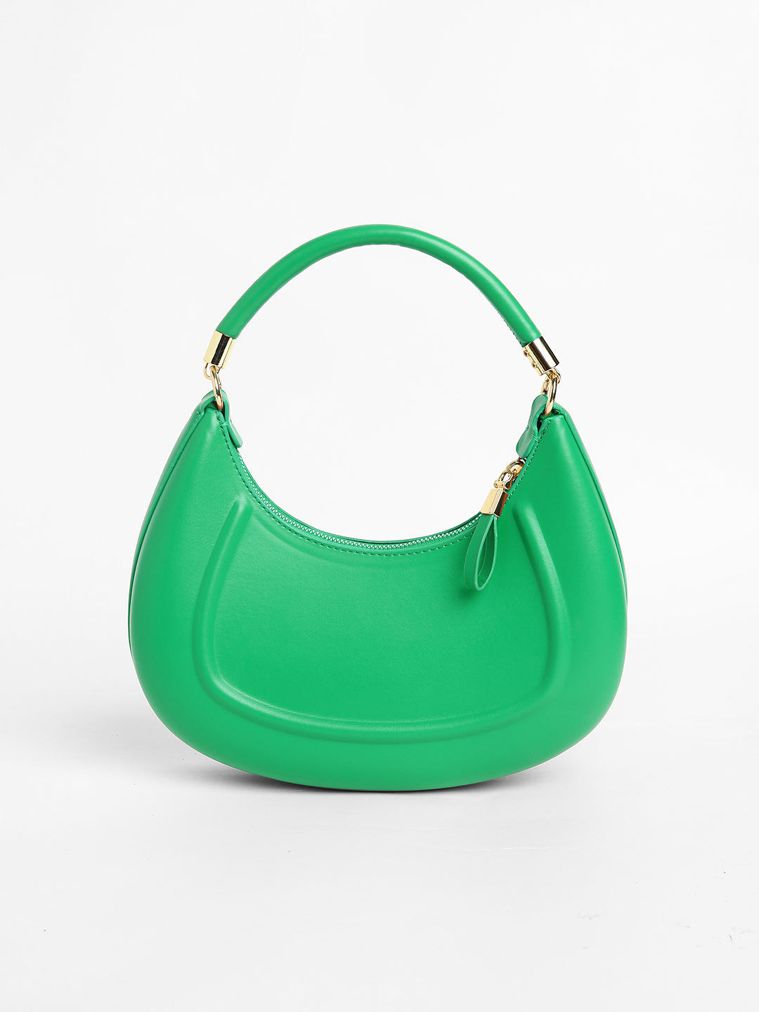 The Curve Hand Bag With Pouch - Shamrock Green
