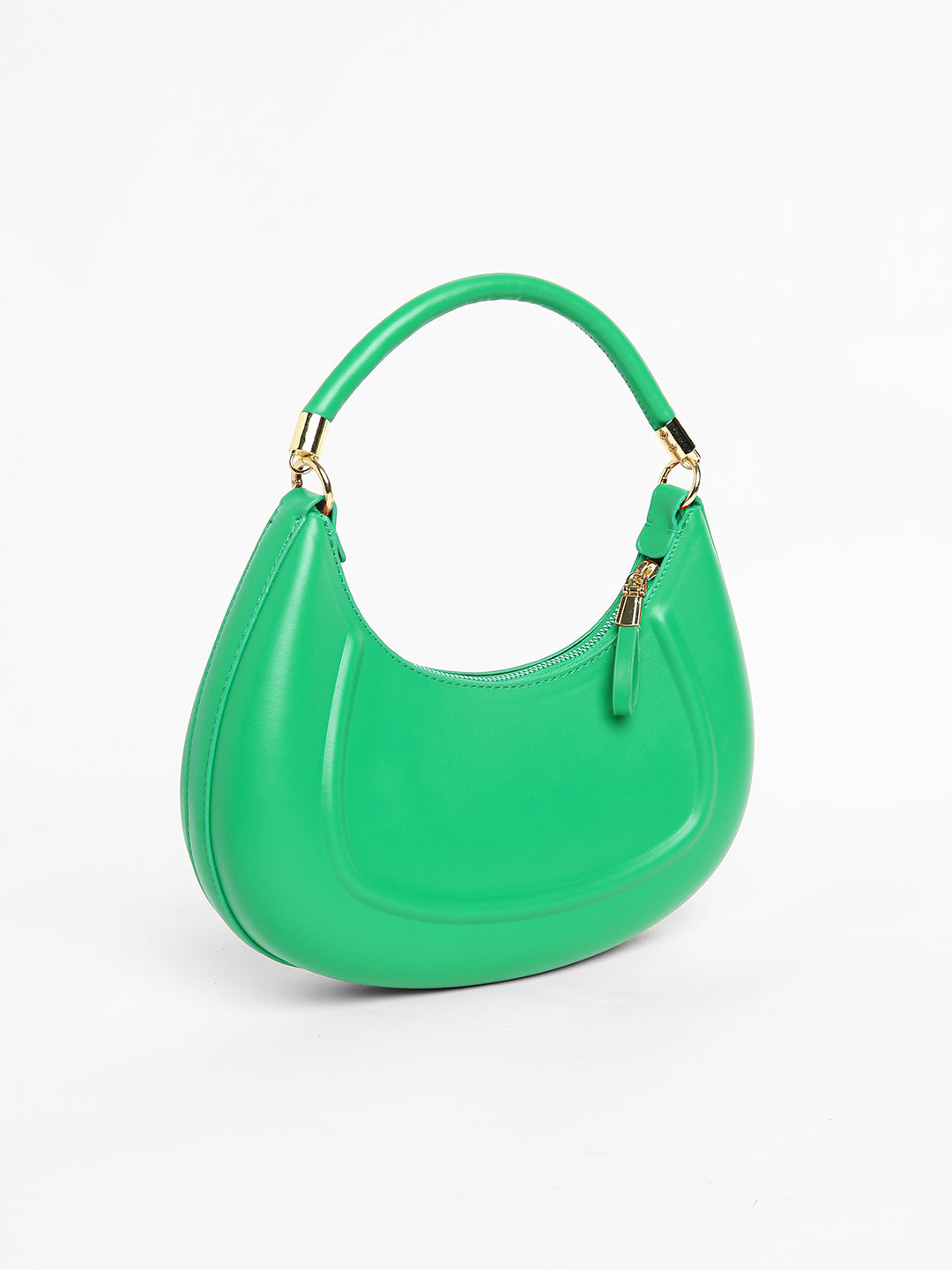 The Curve Hand Bag With Pouch - Shamrock Green