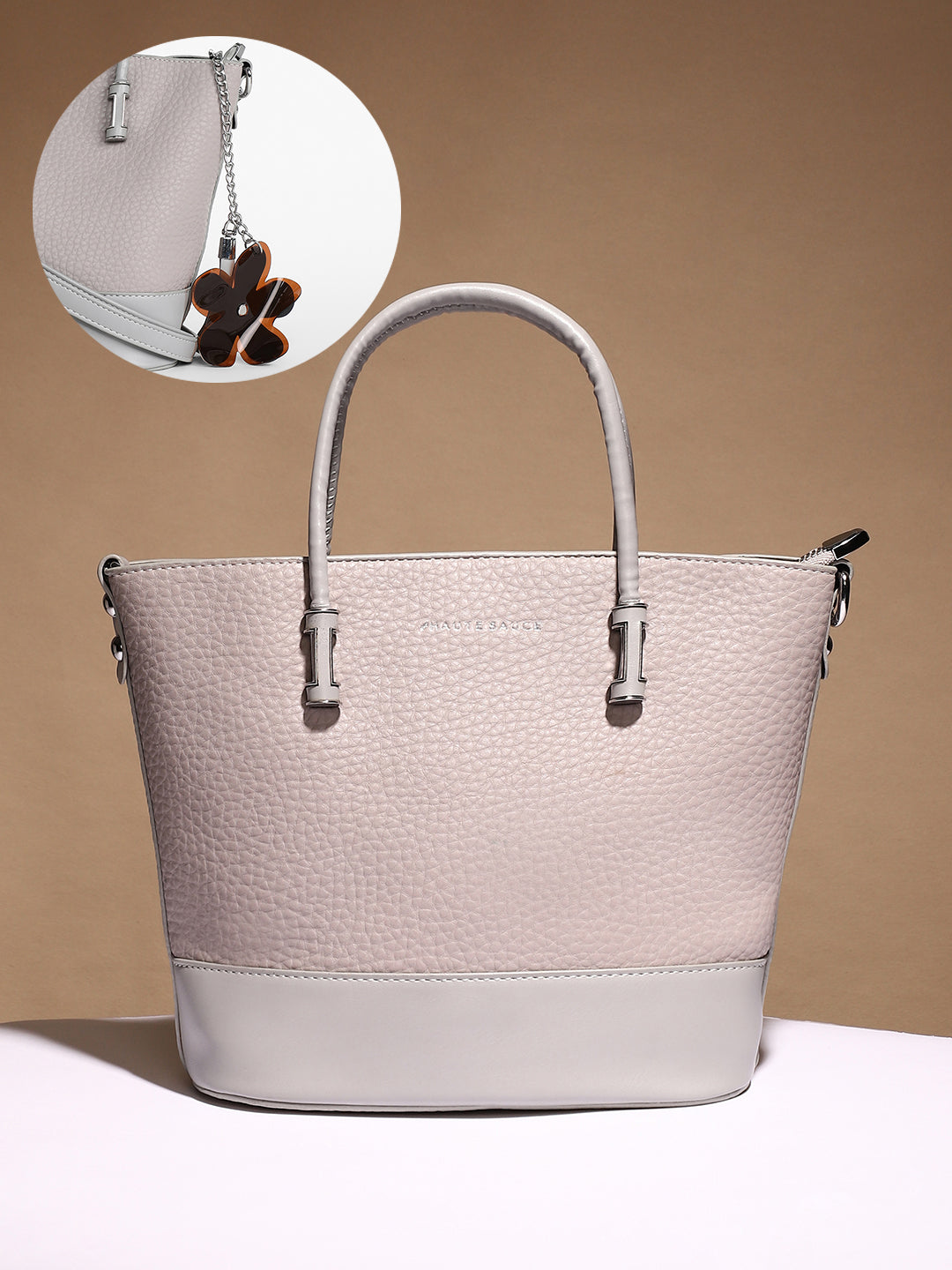 The Basket Hand Bag - Cloud Grey