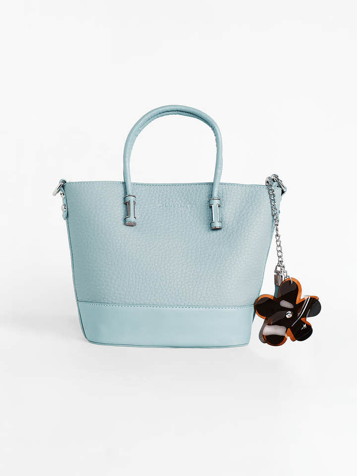 The Basket Hand Bag - Icy Blue