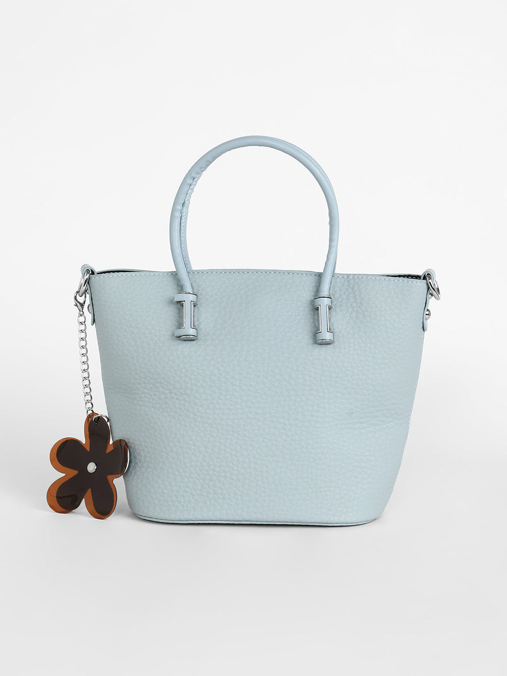 The Basket Hand Bag - Icy Blue