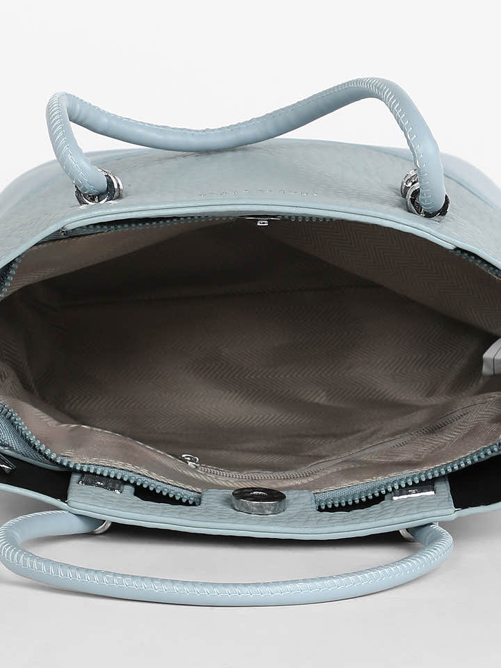 The Basket Hand Bag - Icy Blue
