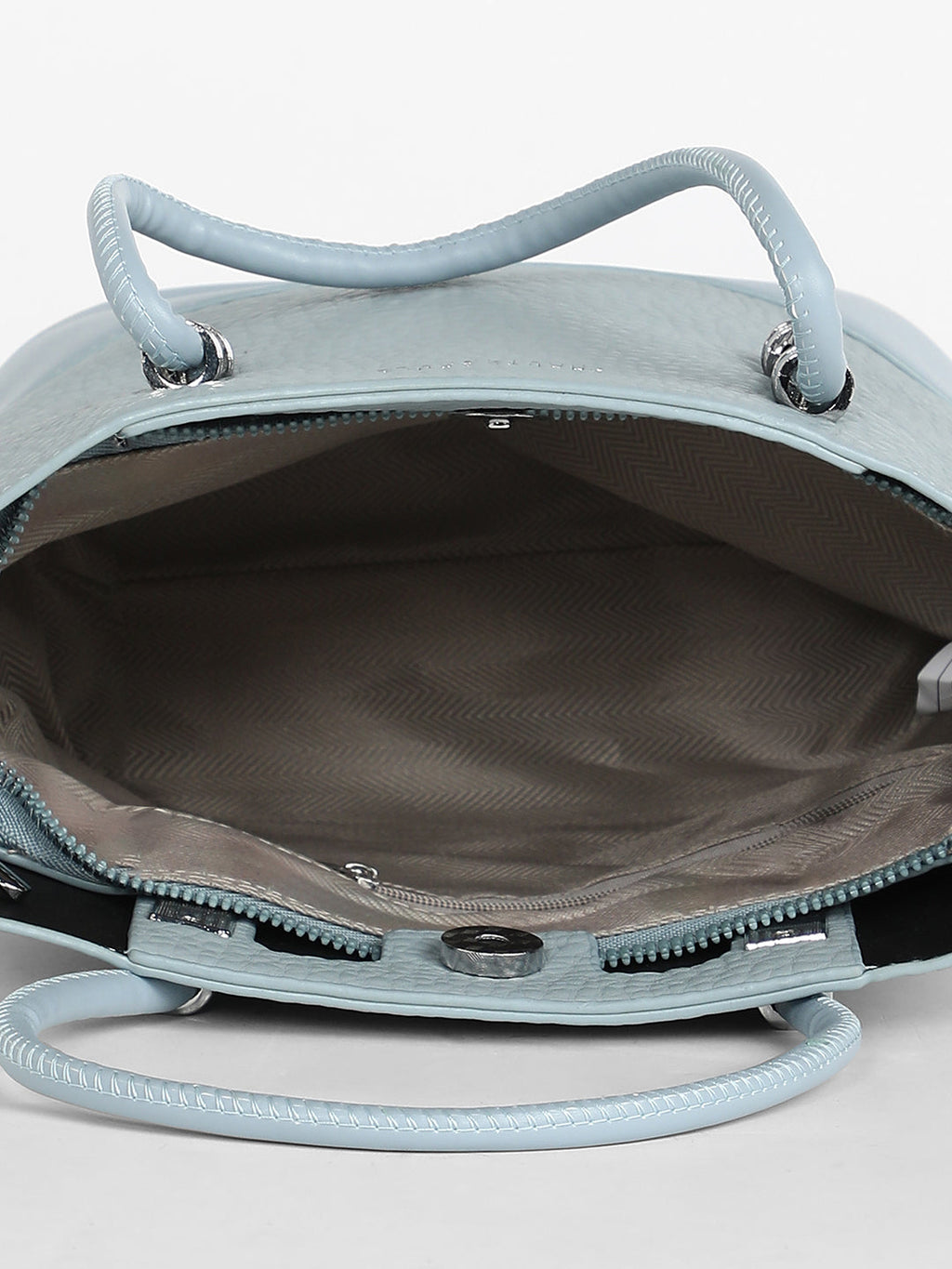 The Basket Hand Bag - Icy Blue