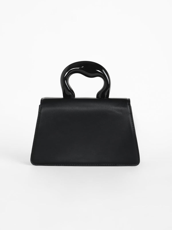 The Caldera Gloss Hand Bag - Midnight Black
