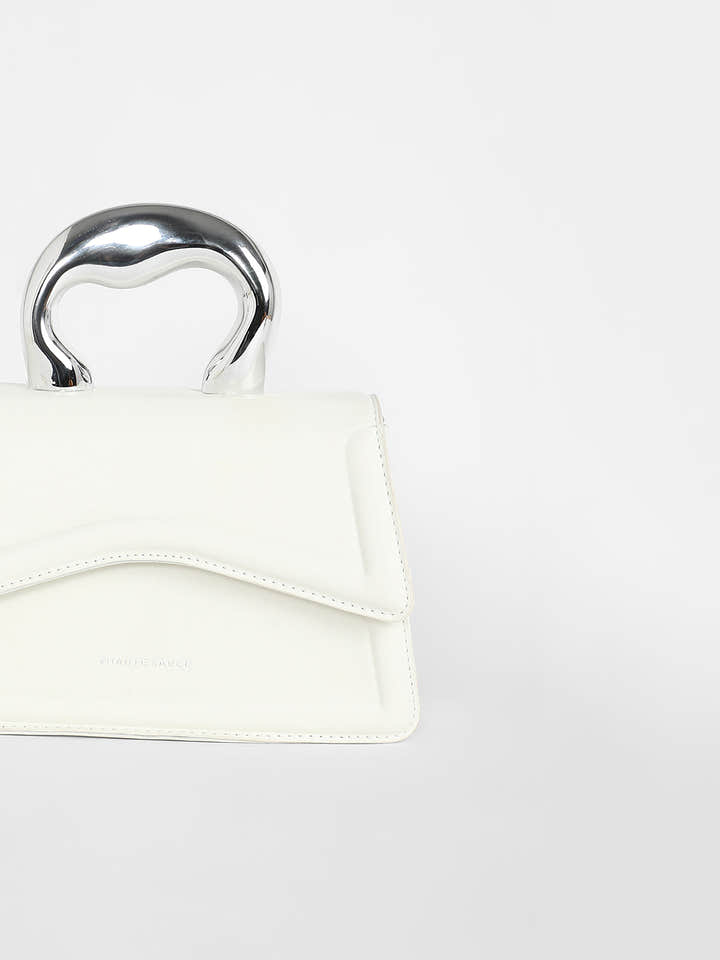 The Caldera Gloss Hand Bag - Chalk White