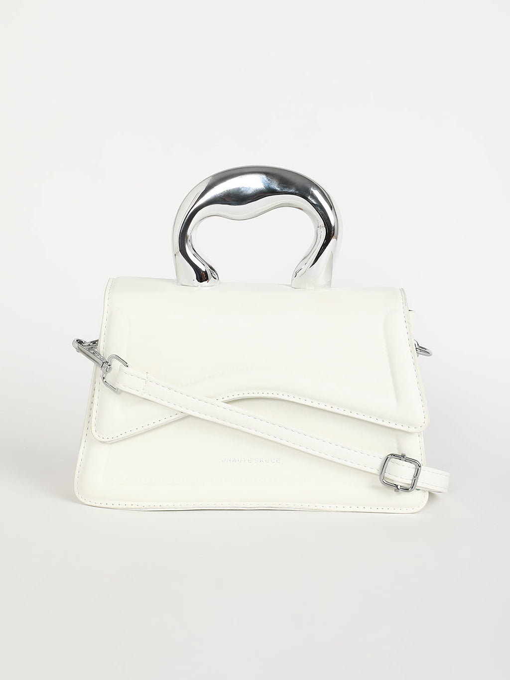 The Caldera Gloss Hand Bag - Chalk White