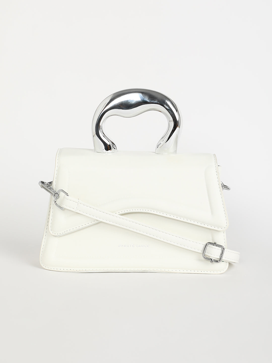The Caldera Gloss Hand Bag - Chalk White