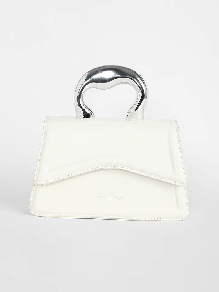 The Caldera Gloss Hand Bag - Chalk White