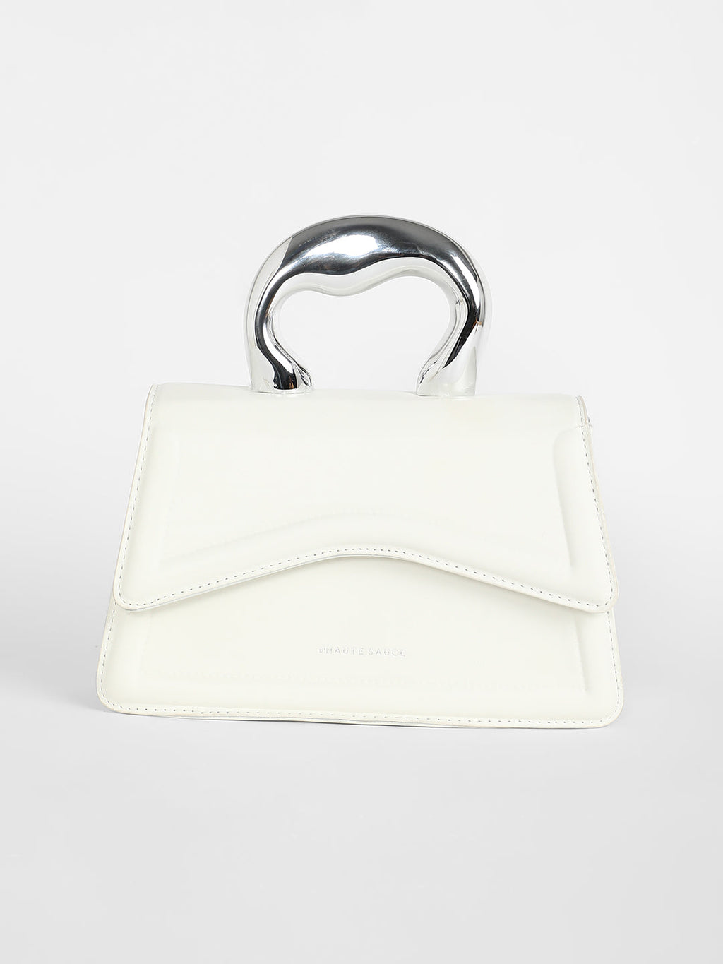 The Caldera Gloss Hand Bag - Chalk White