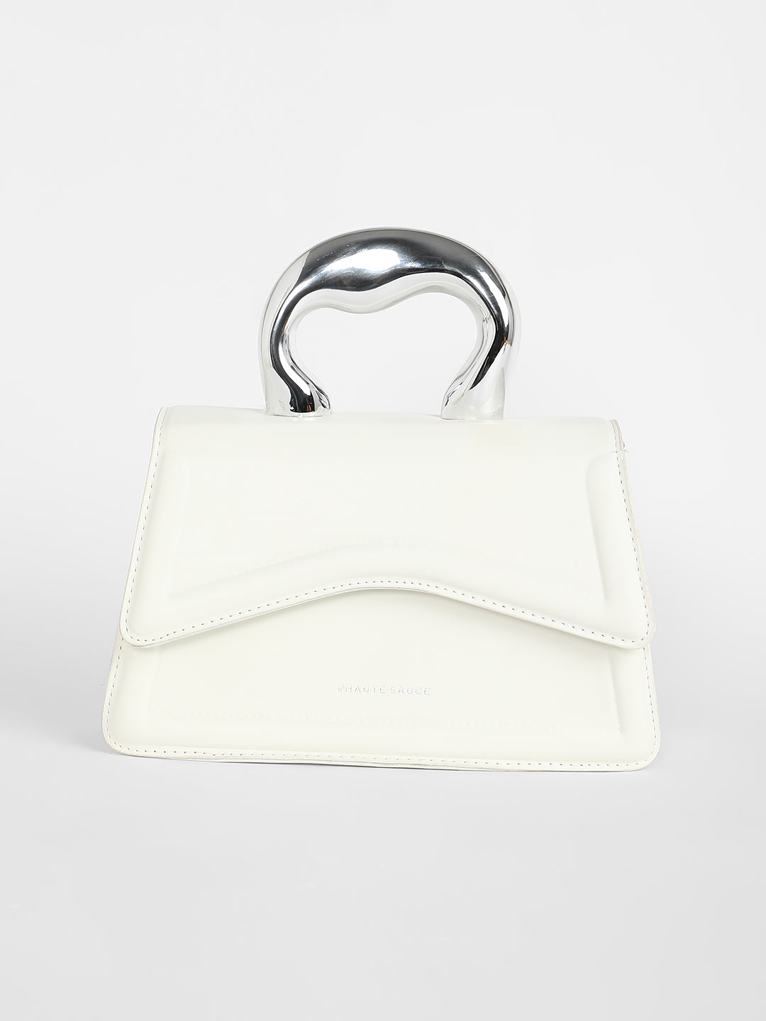 The Caldera Gloss Hand Bag - Chalk White