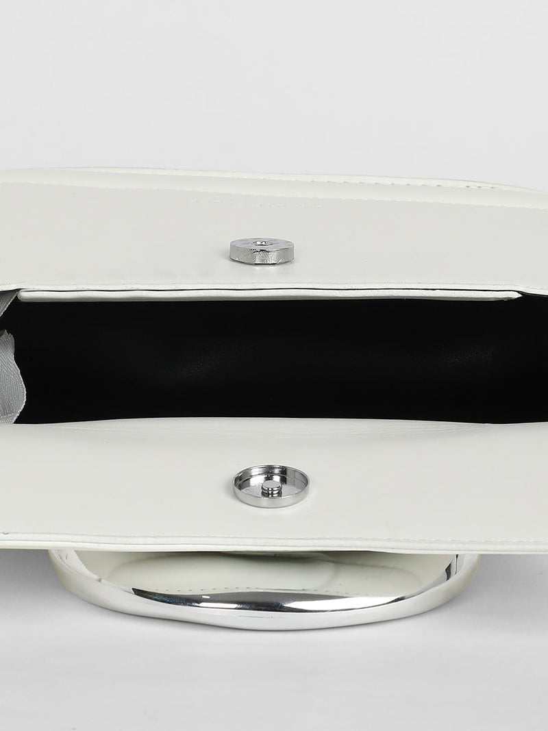 The Caldera Gloss Hand Bag - Chalk White