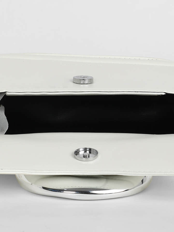 The Caldera Gloss Hand Bag - Chalk White