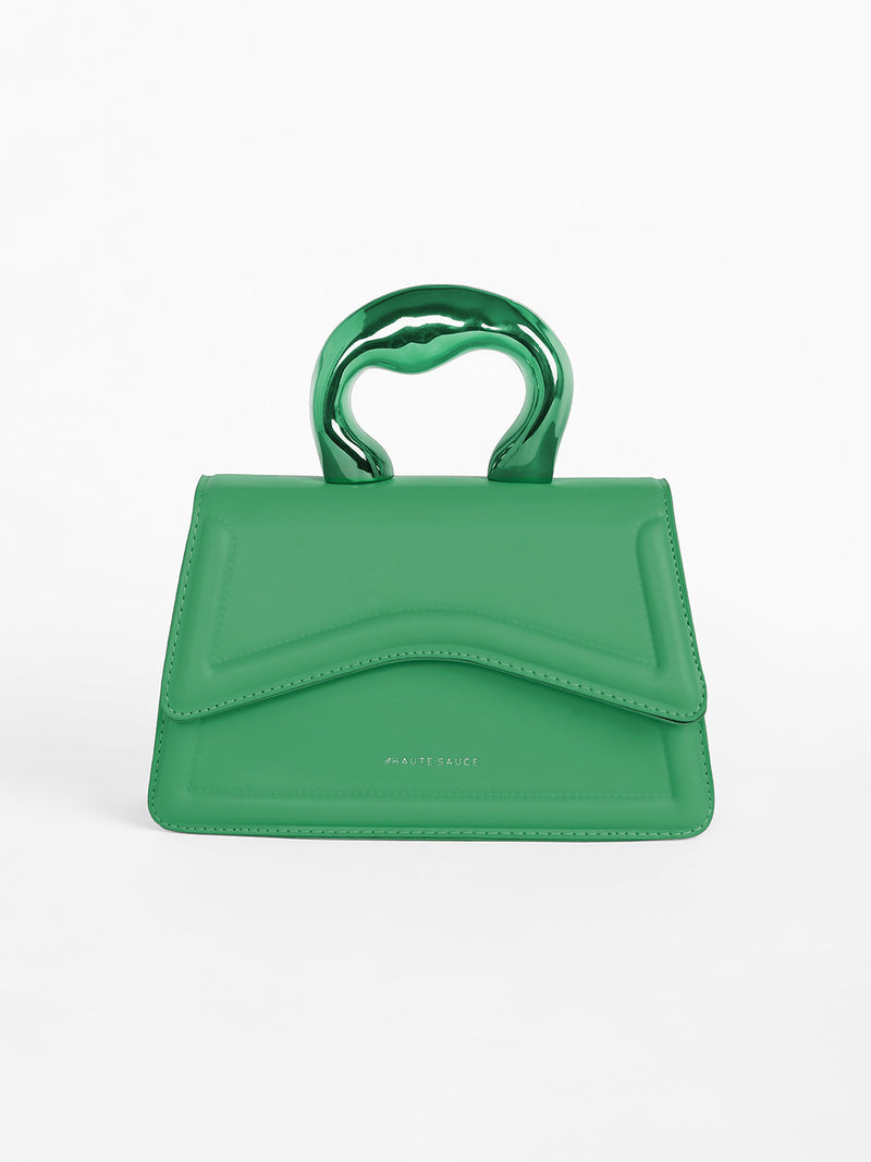 The Caldera Gloss Hand Bag - Shamrock Green