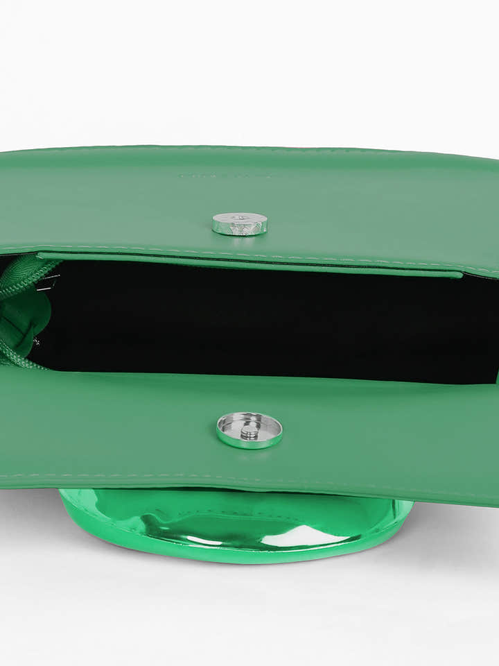 The Caldera Gloss Hand Bag - Shamrock Green