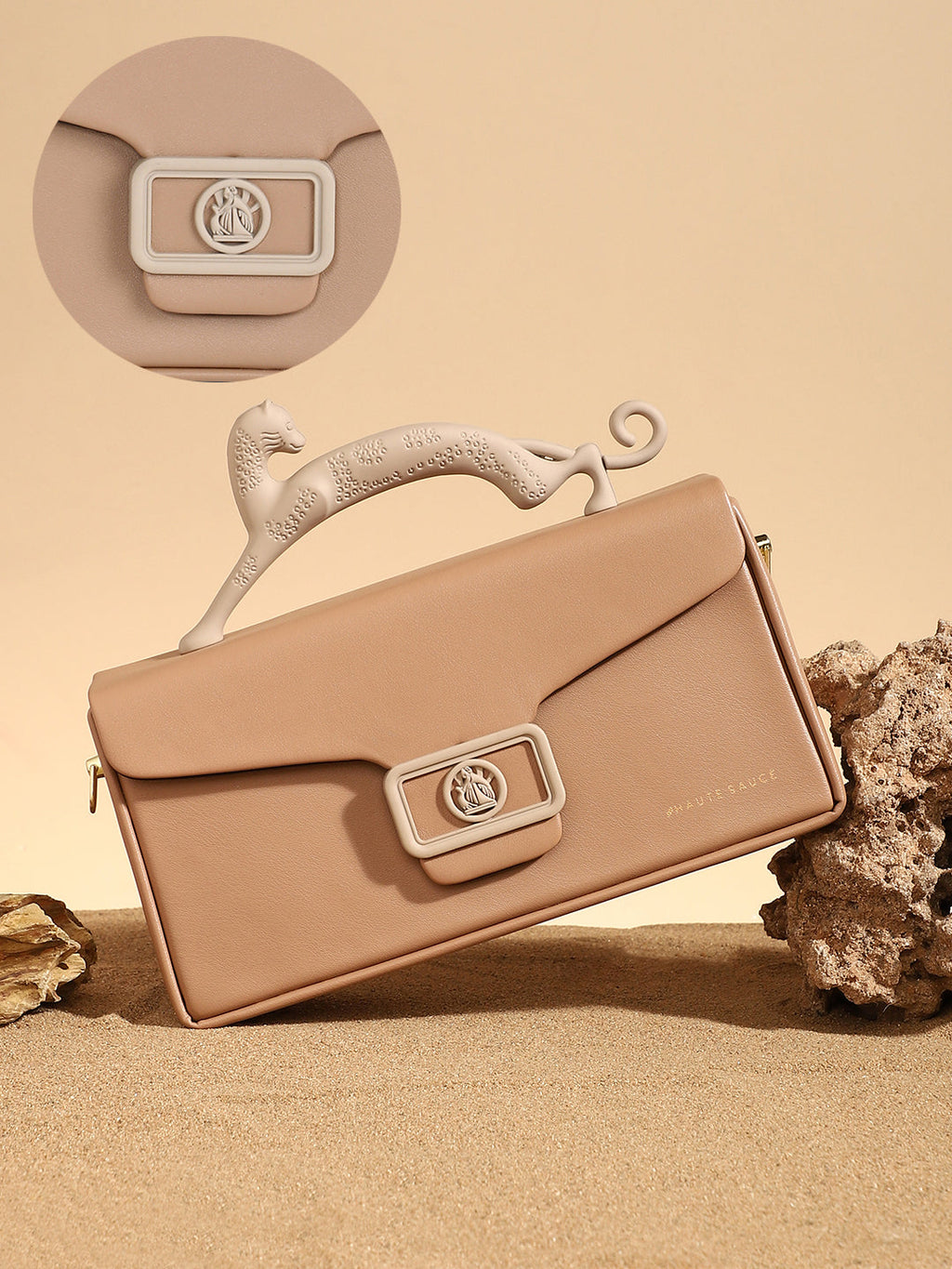 The Jaguar Frost Hand Bag - Tan Brown
