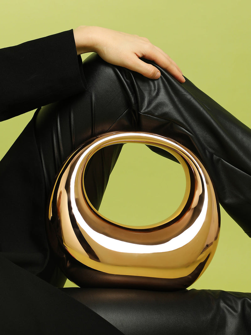 The Sculptural Hand Bag - Copper Brown