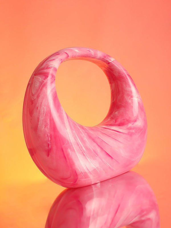 The Sculptural Hand Bag - Rose Pink