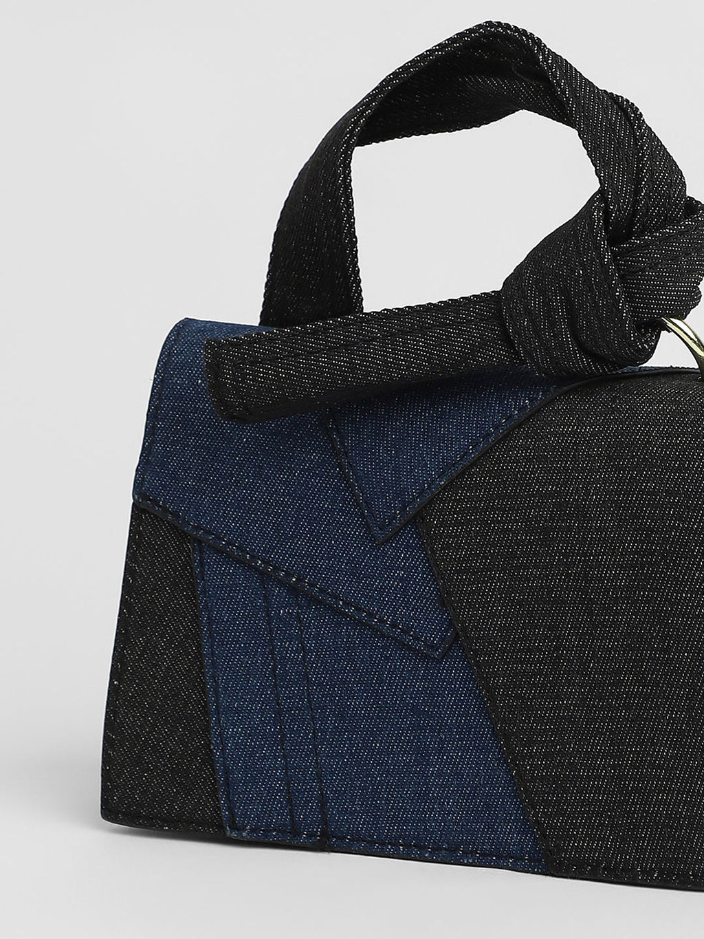 The Denim Sash Hand Bag - Navy Blue