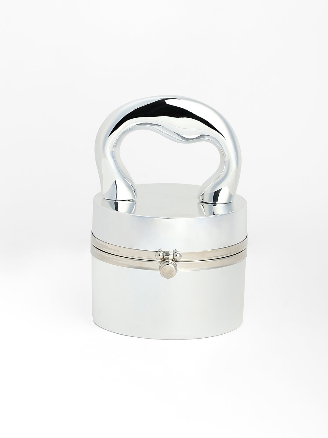 The Caldera Gloss Bucket Bag - Metallic Silver