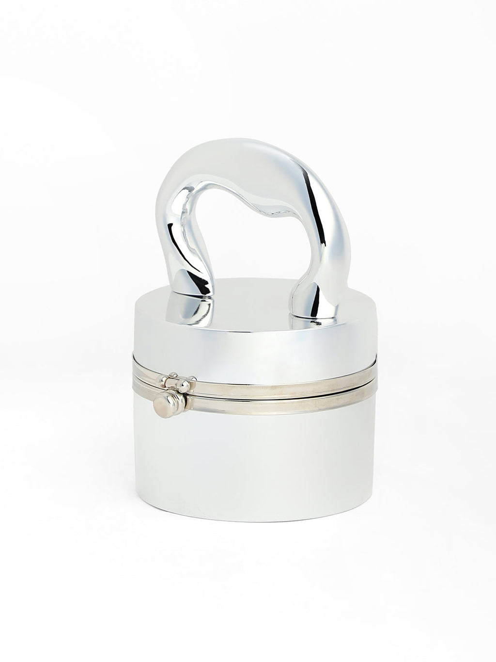 The Caldera Gloss Bucket Bag - Metallic Silver