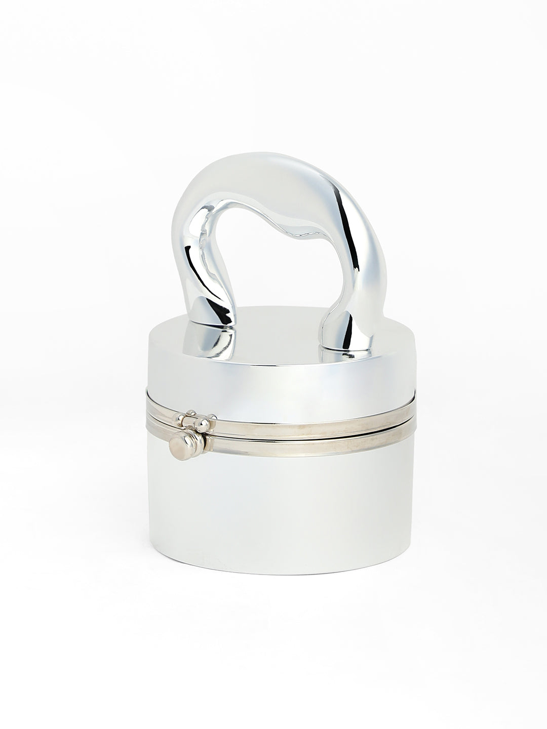 The Caldera Gloss Bucket Bag - Metallic Silver