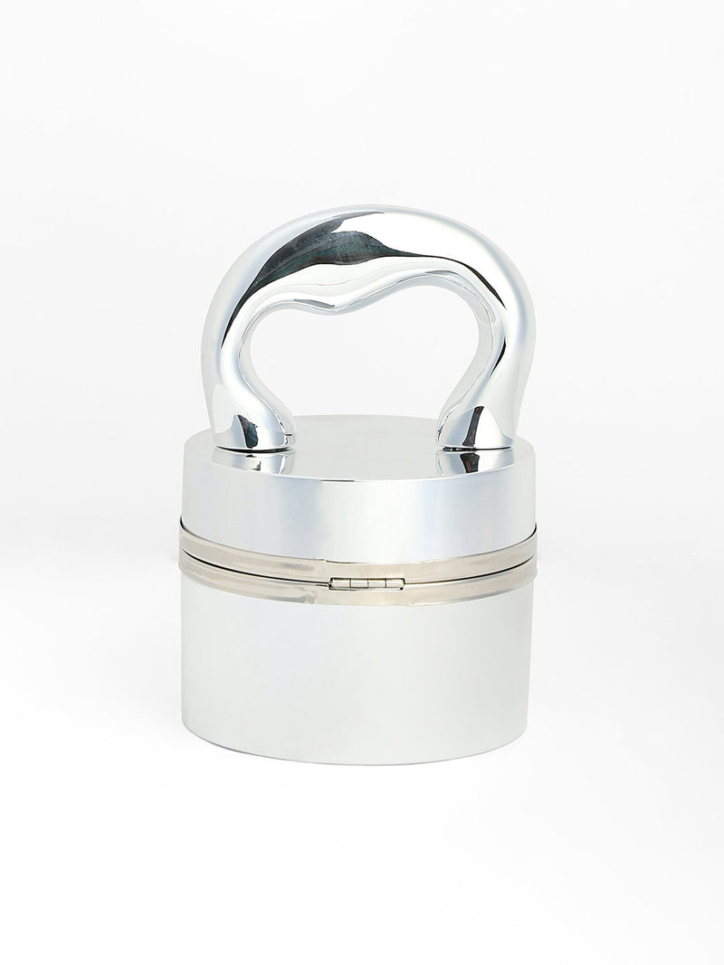 The Caldera Gloss Bucket Bag - Metallic Silver