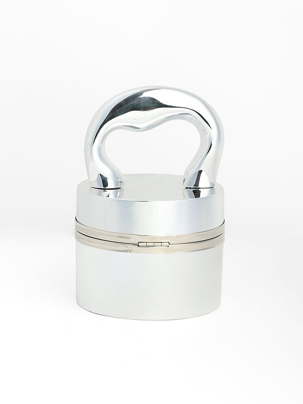 The Caldera Gloss Bucket Bag - Metallic Silver