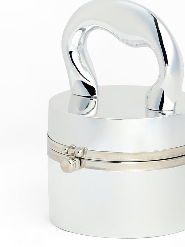 The Caldera Gloss Bucket Bag - Metallic Silver
