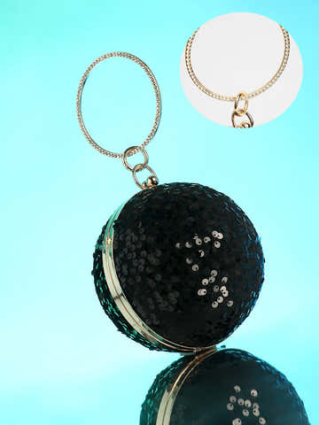 The Discotheque Clutch Bag - Onyx Black