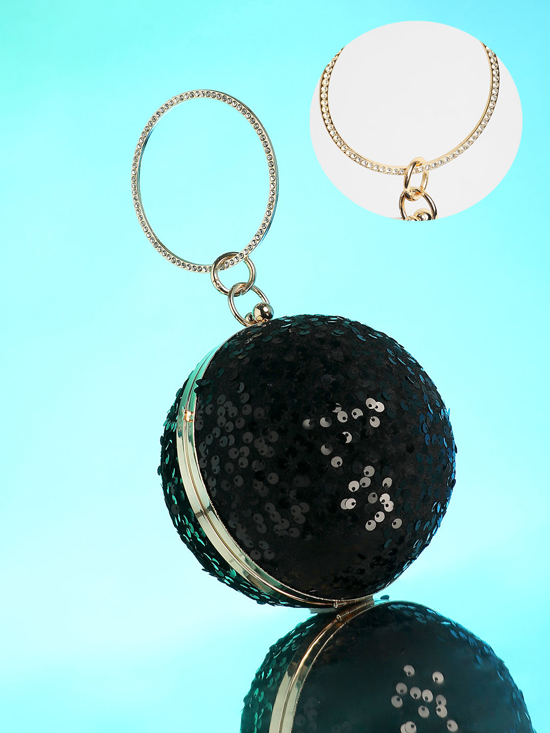 The Discotheque Clutch Bag - Onyx Black