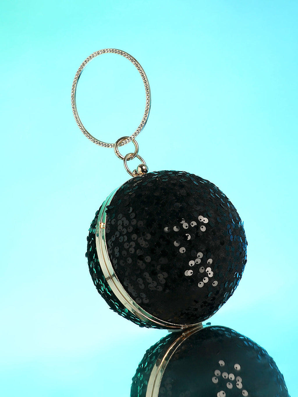 The Discotheque Clutch Bag - Onyx Black