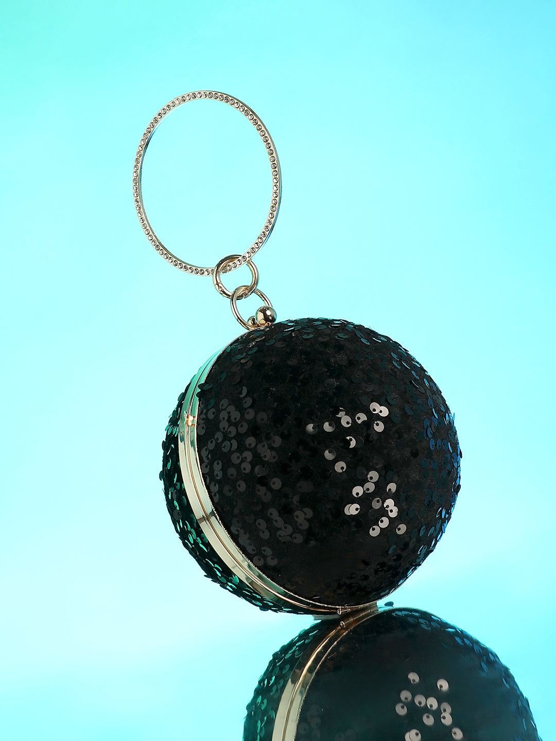 The Discotheque Clutch Bag - Onyx Black