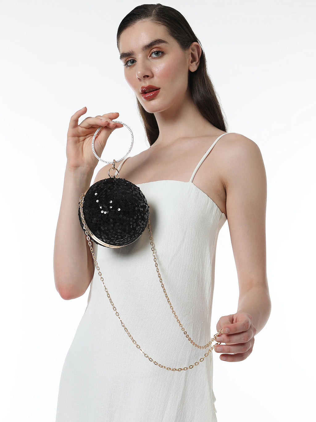 The Discotheque Clutch Bag - Onyx Black