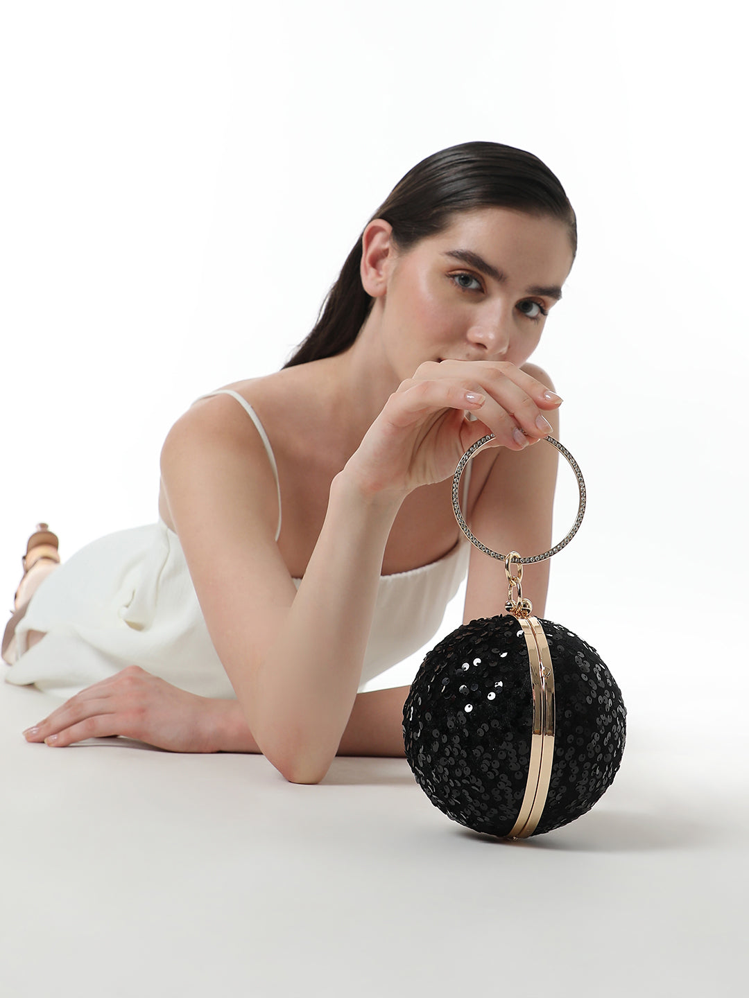 The Discotheque Clutch Bag - Onyx Black