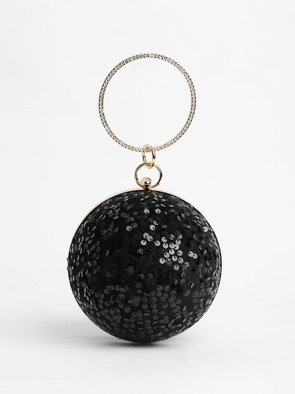 The Discotheque Clutch Bag - Onyx Black