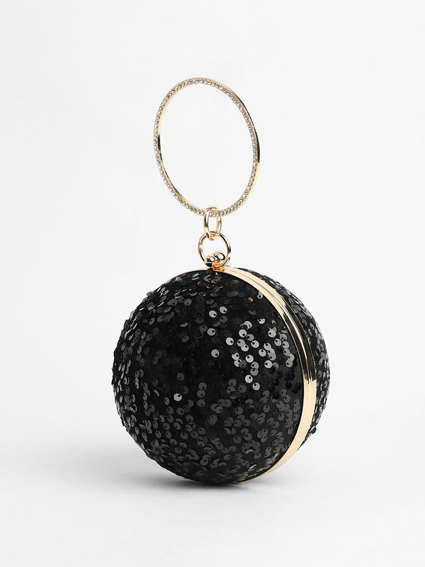 The Discotheque Clutch Bag - Onyx Black
