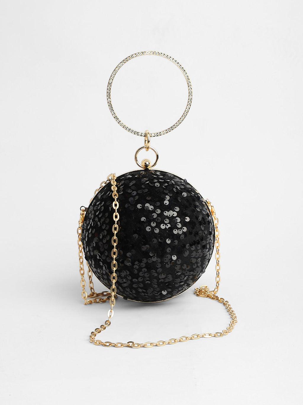 The Discotheque Clutch Bag - Onyx Black