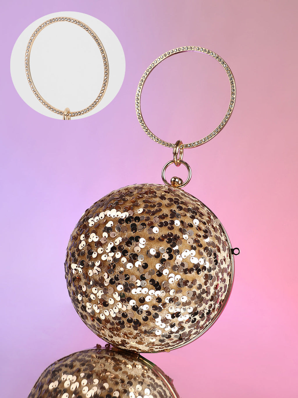 The Discotheque Clutch Bag - Champayne Gold