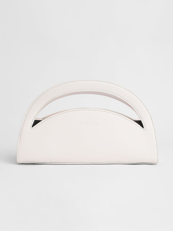 The Mezzaluna Hand Bag - Ivory White