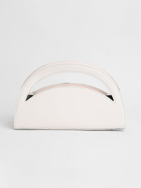 The Mezzaluna Hand Bag - Ivory White
