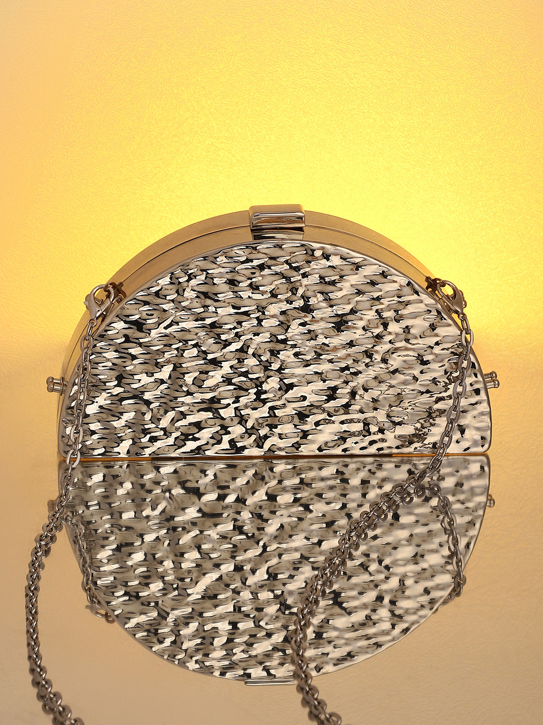 The Dented Curve Clutch Bag - California Gold