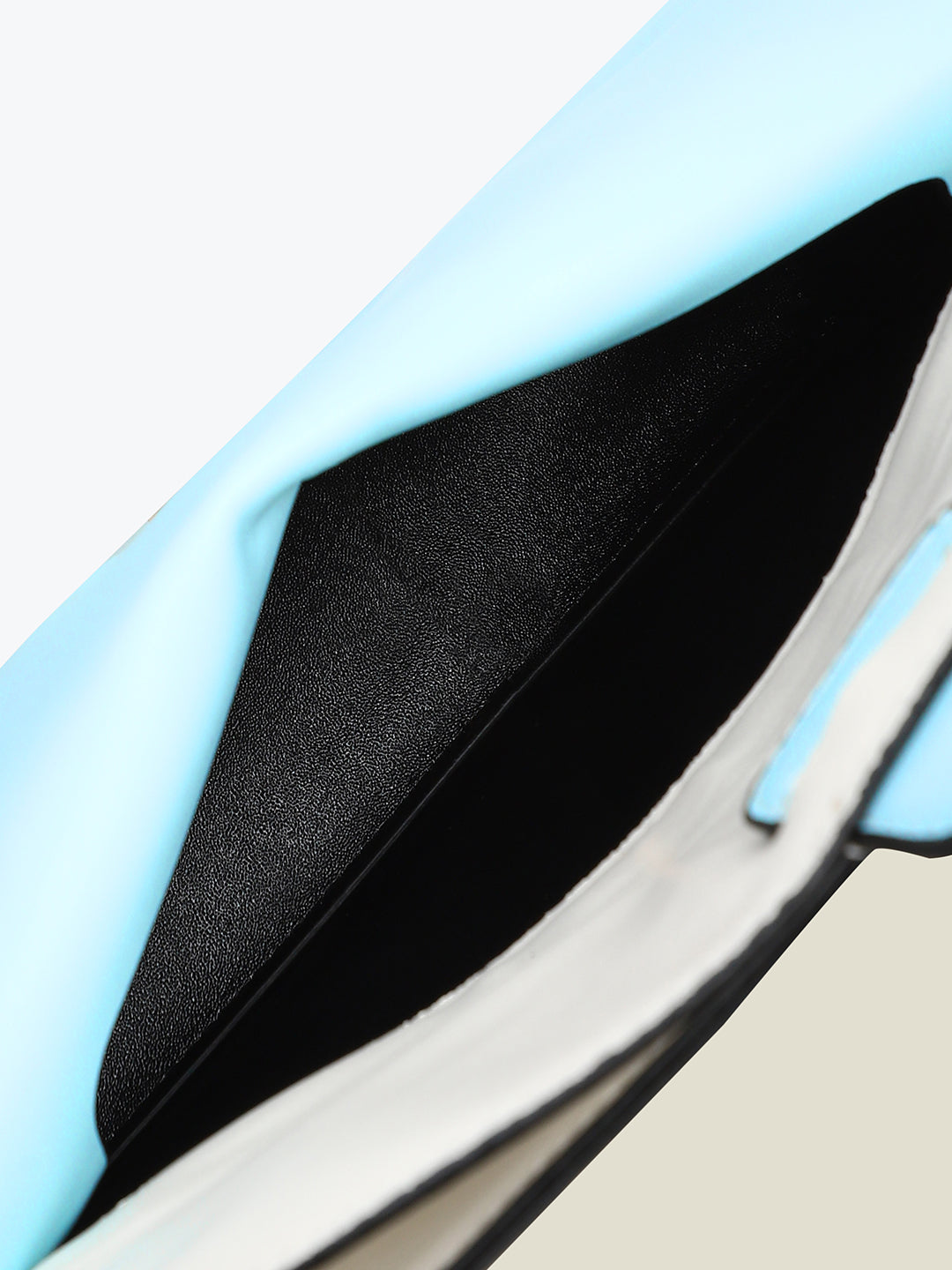 The Envelope Hand Bag - Powder Blue & Ivory White